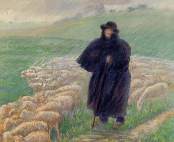 卡米耶 畢沙羅 Shepherd in a Downpour 卡米耶 畢沙羅 Shepherd in a Downpour